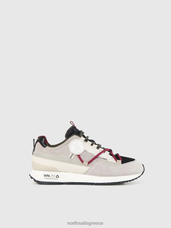 γρ North Sails γυναίκες βαρούλκο προαστιακά αθλητικά παπούτσια μπεζ-μαύρο-στρατιωτικό πράσινο NZP81349 είδη υπόδησης