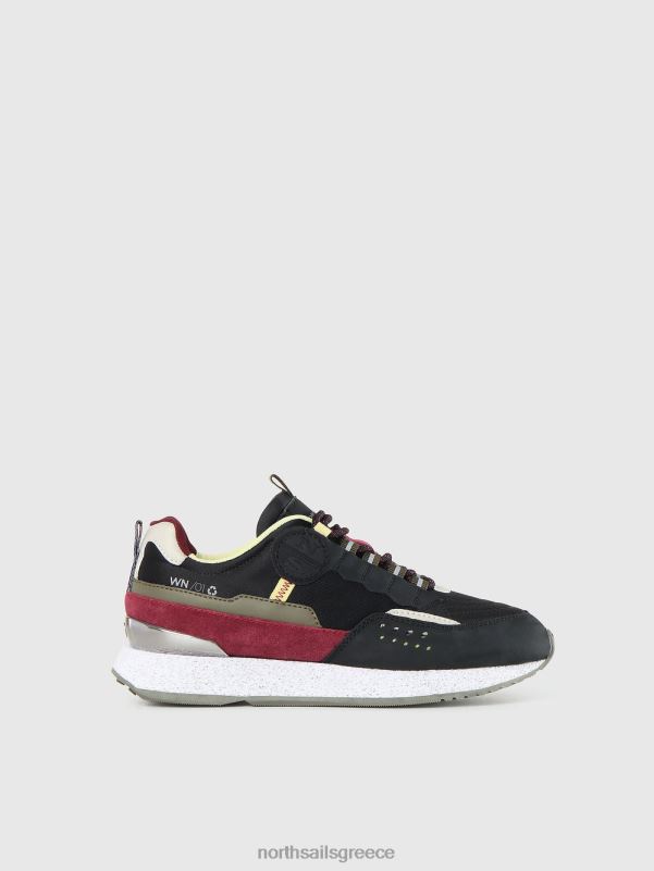 γρ North Sails γυναίκες νυχτερινά αθλητικά παπούτσια με βαρούλκο πόλης μαύρο-πολύχρωμο NZP81353 είδη υπόδησης