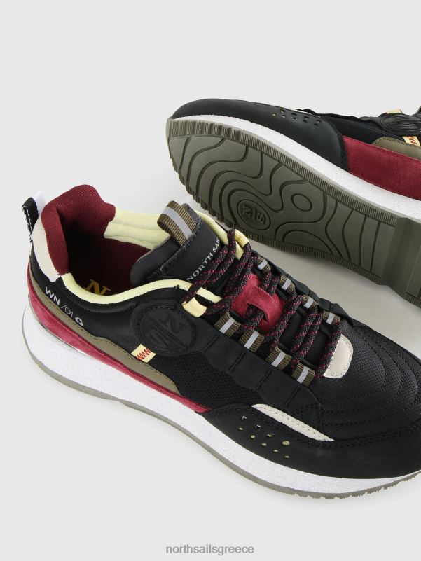 γρ North Sails γυναίκες νυχτερινά αθλητικά παπούτσια με βαρούλκο πόλης μαύρο-πολύχρωμο NZP81353 είδη υπόδησης