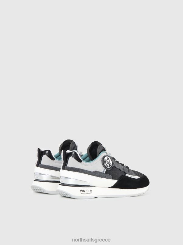 γρ North Sails γυναίκες sneakers από κρύσταλλο βαρούλκο μαύρο-γκρι-ναυτικό NZP81352 είδη υπόδησης