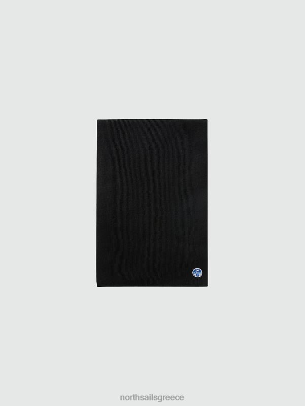 γρ North Sails άνδρες κασκόλ με ραβδώσεις μαύρος NZP8973 αξεσουάρ