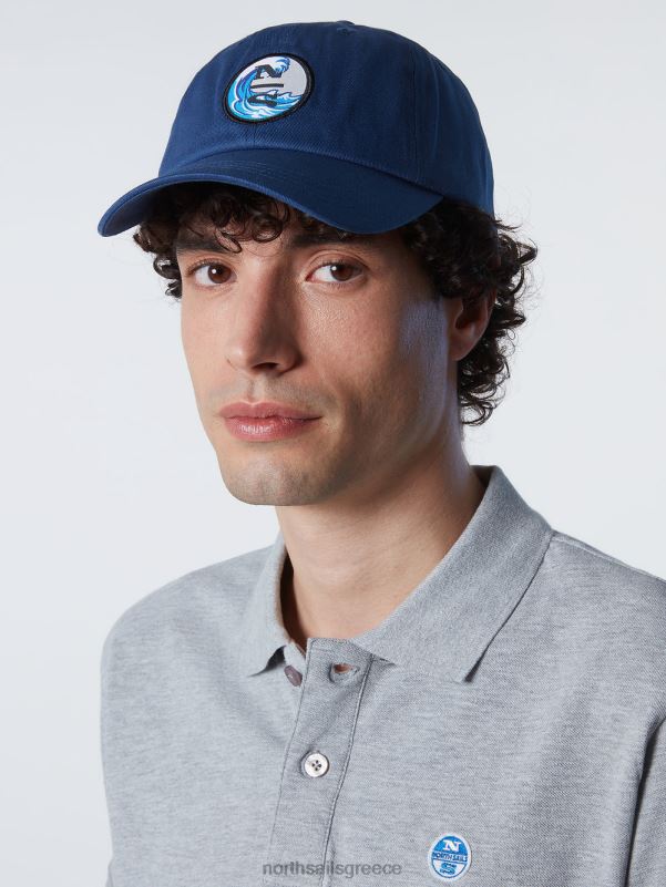 γρ North Sails άνδρες καπέλο του μπέιζμπολ με γράμματα μπλε του ωκεανού NZP8454 αξεσουάρ