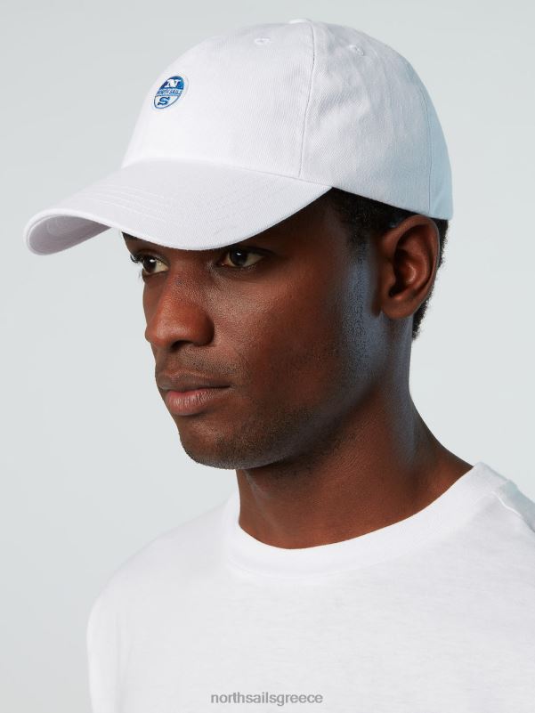 γρ North Sails άνδρες καπέλο του μπέιζμπολ με τσόχα άσπρο NZP8459 αξεσουάρ