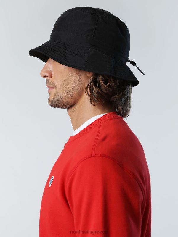 γρ North Sails άνδρες νάιλον καπέλο ψαρά μαύρος NZP8464 αξεσουάρ