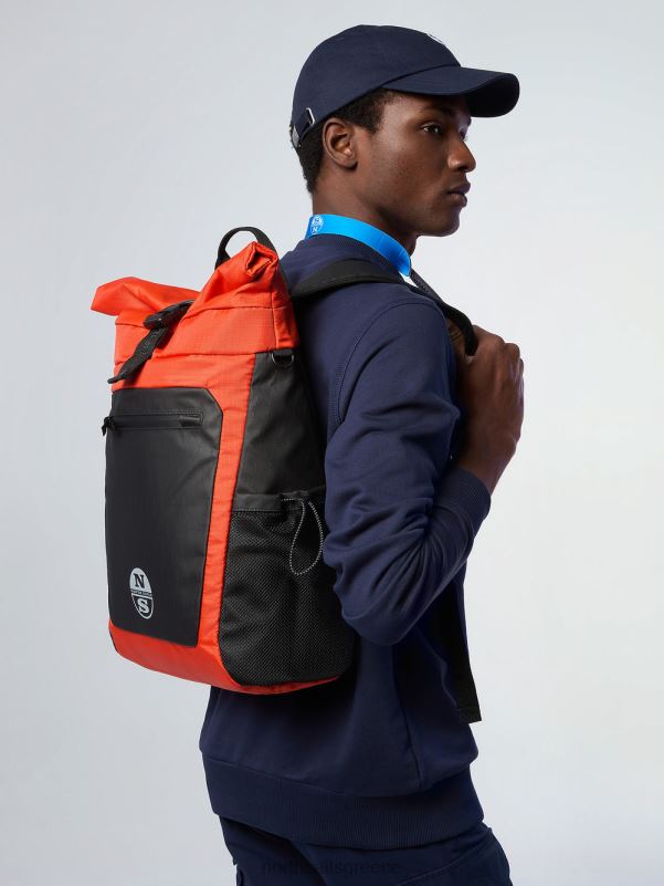 γρ North Sails άνδρες σακίδιο πλάτης roll-top έντονο πορτοκαλί NZP8480 αξεσουάρ