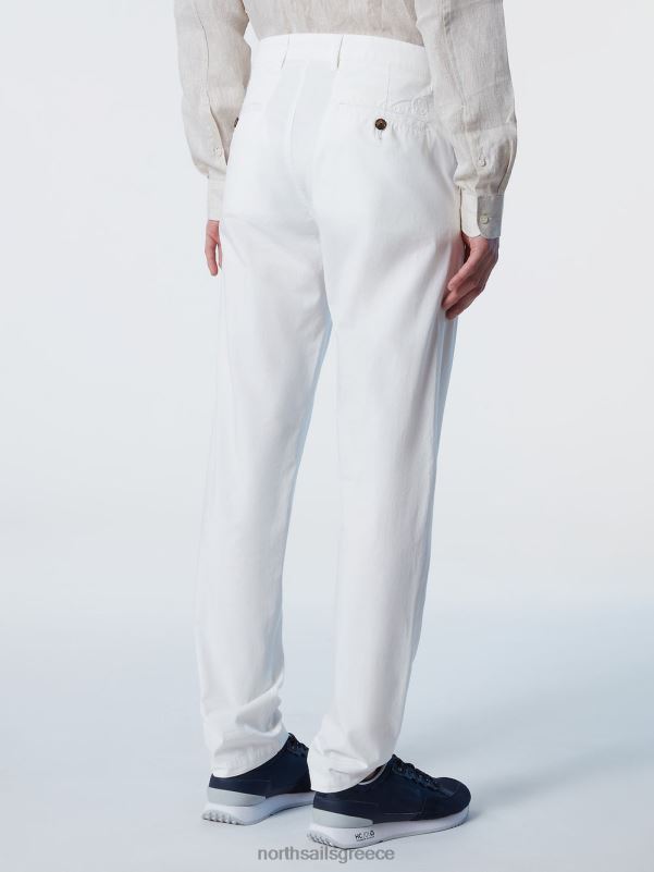 γρ North Sails άνδρες αμυντικός ποπλίνα chinos άσπρο NZP8310 είδη ένδυσης