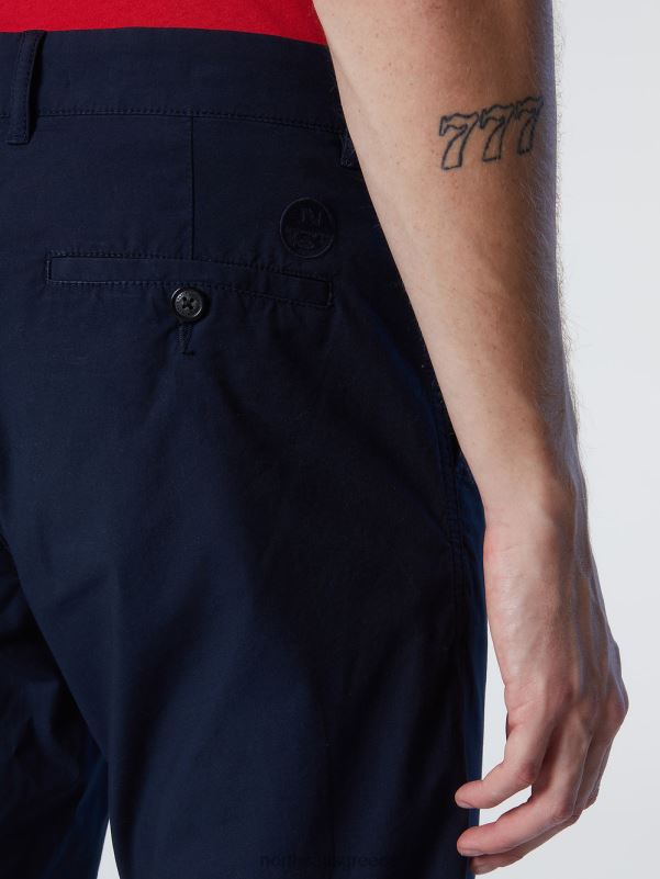 γρ North Sails άνδρες αμυντικός ποπλίνα chinos ναυτικό μπλε NZP8312 είδη ένδυσης