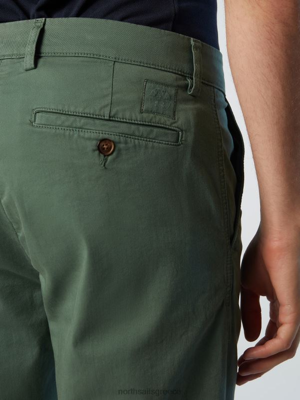 γρ North Sails άνδρες αμυντικός gabardine chinos στρατιωτικό πράσινο NZP8325 είδη ένδυσης