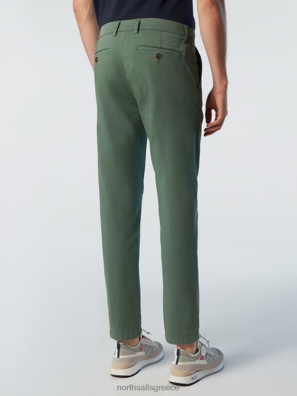 γρ North Sails άνδρες αμυντικός gabardine chinos στρατιωτικό πράσινο NZP8325 είδη ένδυσης