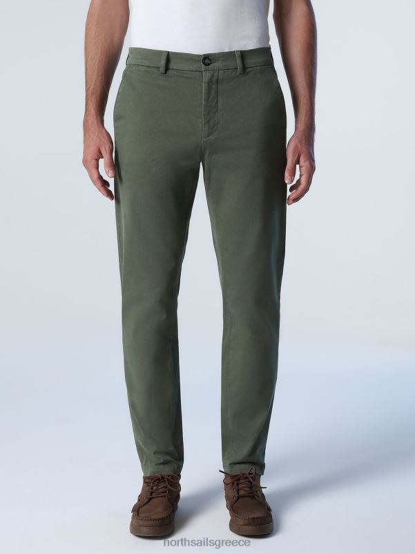 γρ North Sails άνδρες slim-fit chinos μπρούτζινο πράσινο NZP8799 είδη ένδυσης