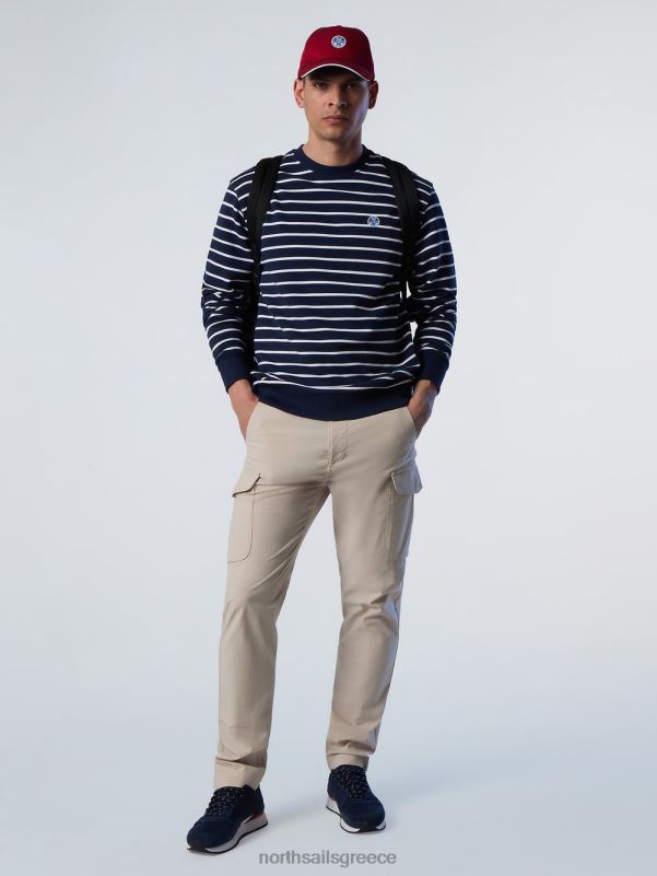 γρ North Sails άνδρες φούτερ με λαιμόκοψη με ρίγες σύνθετο 2 NZP8260 είδη ένδυσης