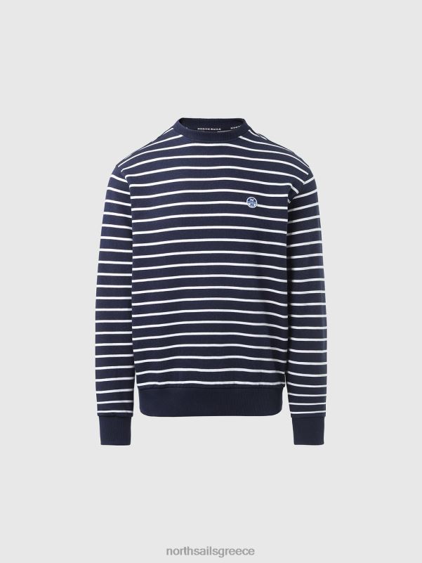 γρ North Sails άνδρες φούτερ με λαιμόκοψη με ρίγες σύνθετο 2 NZP8260 είδη ένδυσης