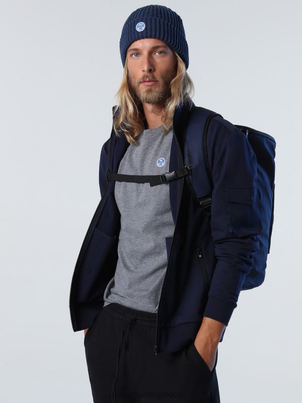 γρ North Sails άνδρες Φούτερ με φερμουάρ με τσέπη ναυτικό μπλε NZP81011 είδη ένδυσης