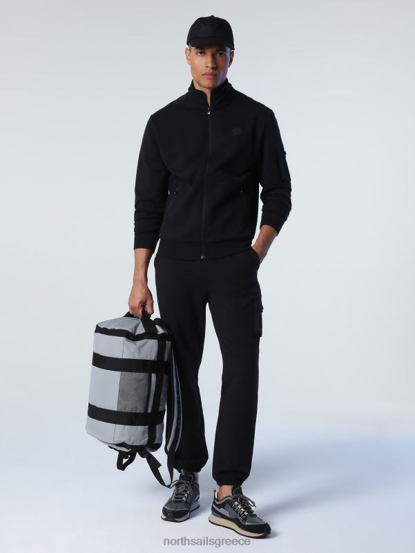 γρ North Sails άνδρες Φούτερ με φερμουάρ με τσέπη μαύρος NZP81012 είδη ένδυσης