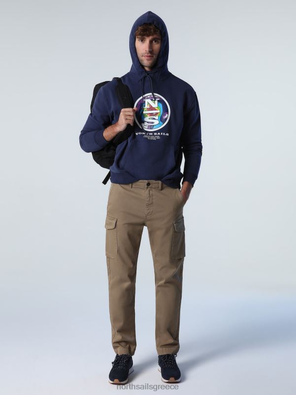 γρ North Sails άνδρες εμπριμέ κουκούλα ναυτικό μπλε NZP81015 είδη ένδυσης