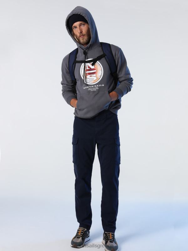 γρ North Sails άνδρες εμπριμέ κουκούλα ασφάλτος NZP81016 είδη ένδυσης