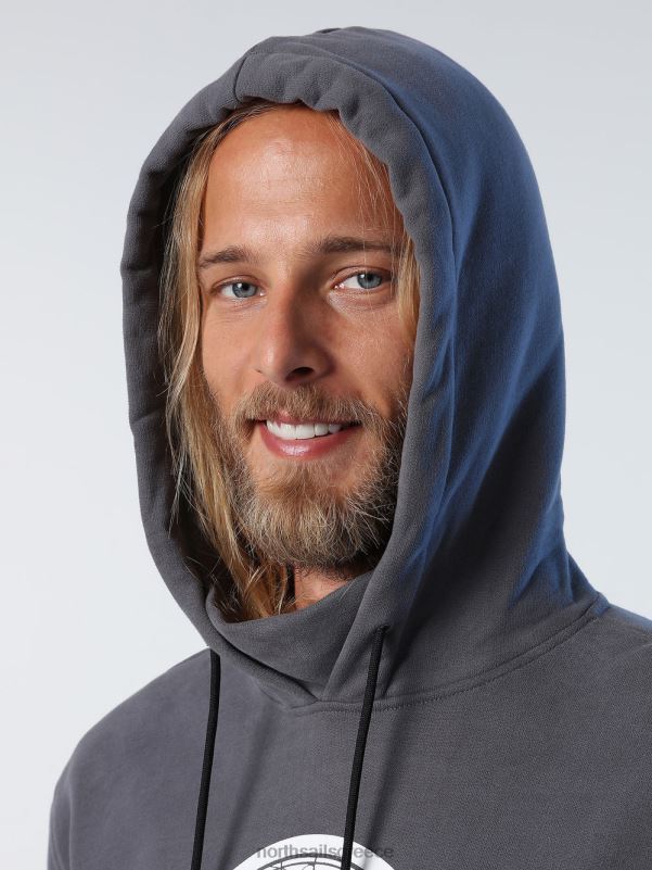 γρ North Sails άνδρες εμπριμέ κουκούλα ασφάλτος NZP81016 είδη ένδυσης