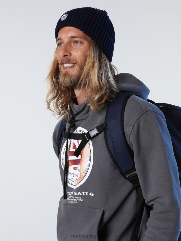 γρ North Sails άνδρες εμπριμέ κουκούλα ασφάλτος NZP81016 είδη ένδυσης