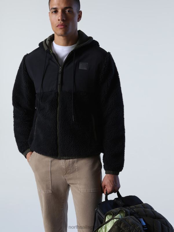 γρ North Sails άνδρες ανακυκλωμένο φλις φούτερ μαύρος NZP81018 είδη ένδυσης