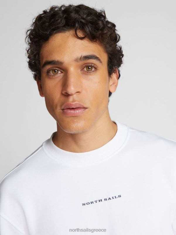 γρ North Sails άνδρες υπερμεγέθη φούτερ άσπρο NZP81079 είδη ένδυσης
