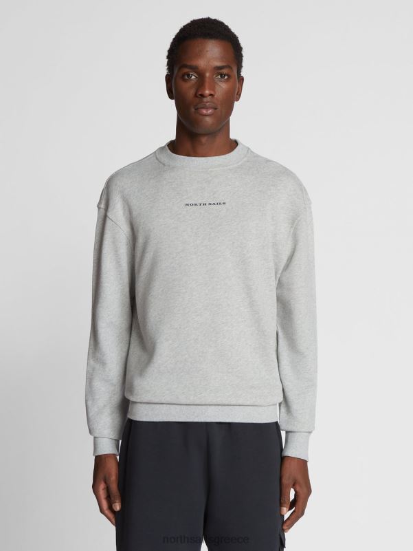 γρ North Sails άνδρες υπερμεγέθη φούτερ γκρι μελανζέ NZP81082 είδη ένδυσης