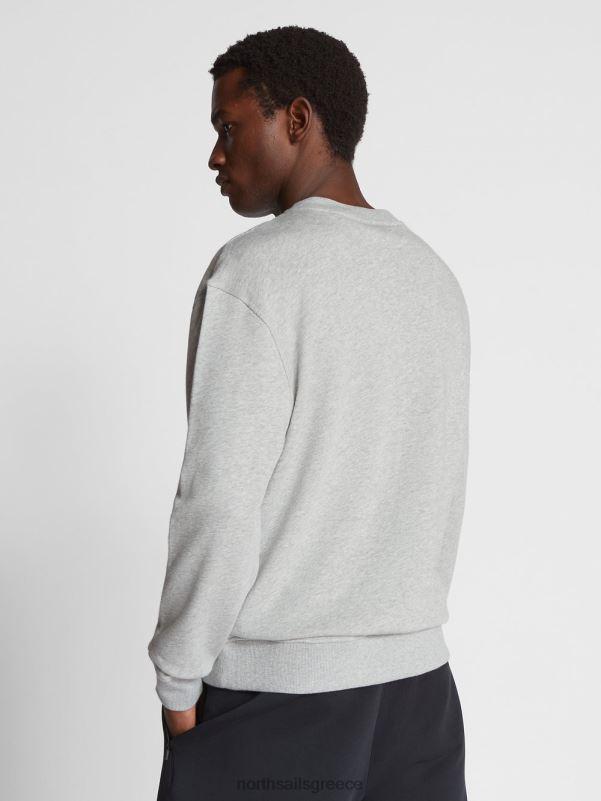 γρ North Sails άνδρες υπερμεγέθη φούτερ γκρι μελανζέ NZP81082 είδη ένδυσης