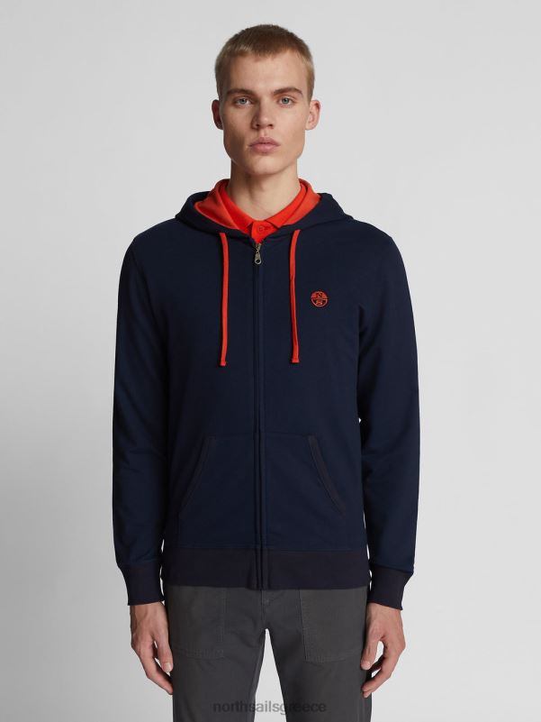 γρ North Sails άνδρες φούτερ με φερμουάρ ναυτικό μπλε NZP81113 είδη ένδυσης