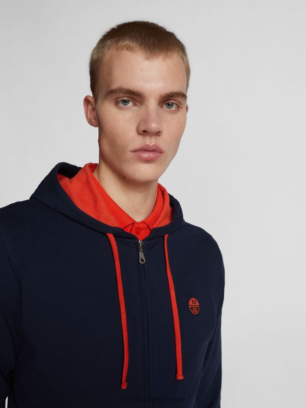 γρ North Sails άνδρες φούτερ με φερμουάρ ναυτικό μπλε NZP81113 είδη ένδυσης