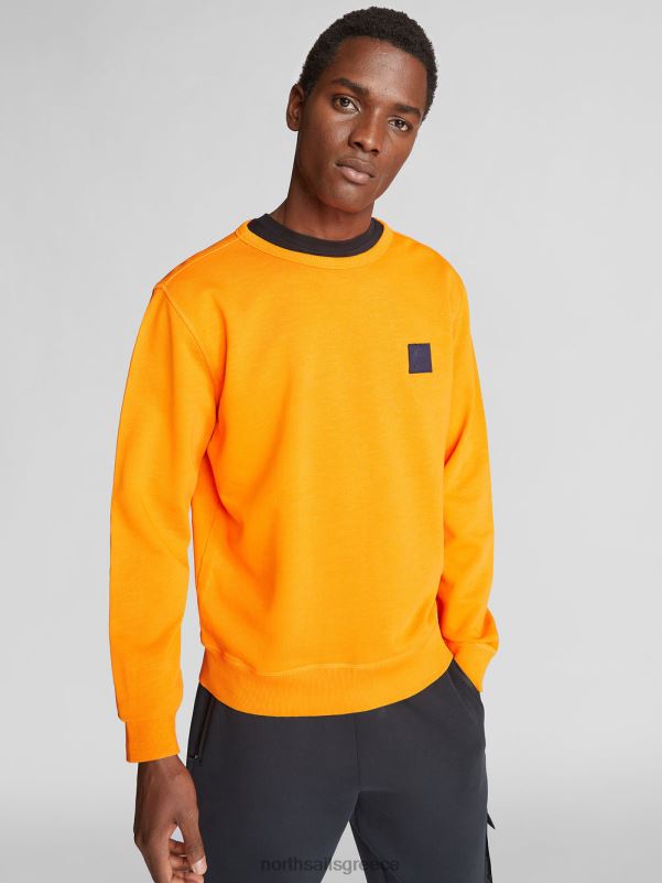 γρ North Sails άνδρες φούτερ με λαιμόκοψη ζωντανό πορτοκαλί NZP81280 είδη ένδυσης