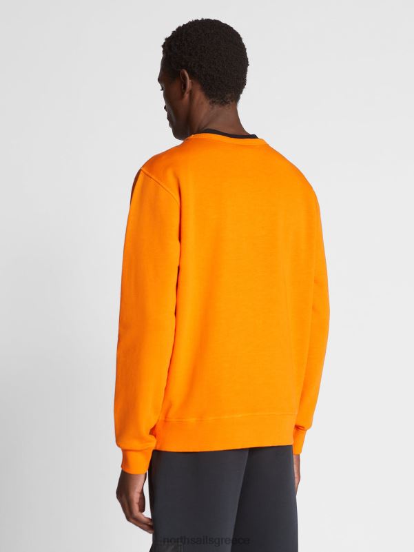 γρ North Sails άνδρες φούτερ με λαιμόκοψη ζωντανό πορτοκαλί NZP81280 είδη ένδυσης