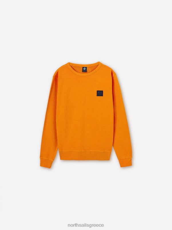 γρ North Sails άνδρες φούτερ με λαιμόκοψη ζωντανό πορτοκαλί NZP81280 είδη ένδυσης