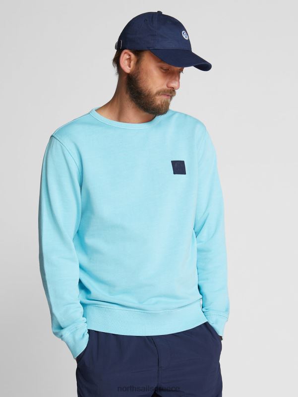 γρ North Sails άνδρες φούτερ με λαιμόκοψη μπλε του ουρανού NZP81281 είδη ένδυσης