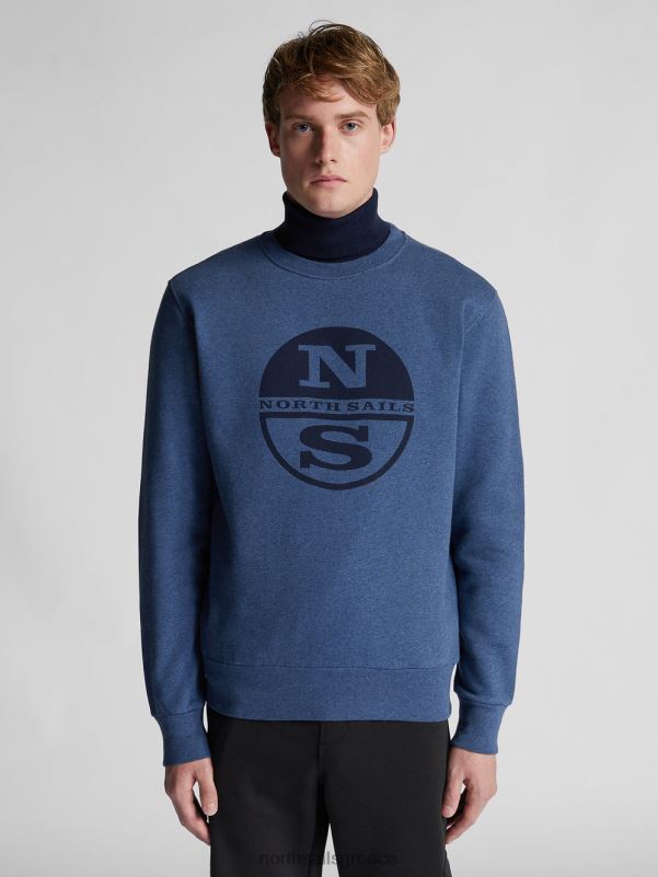 γρ North Sails άνδρες βιολογικό φλις φούτερ τζιν μπλε μελανζέ NZP81324 είδη ένδυσης