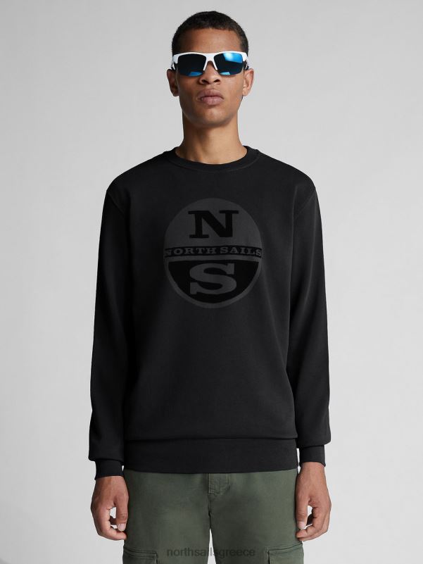 γρ North Sails άνδρες βιολογικό φλις φούτερ μαύρος NZP81326 είδη ένδυσης