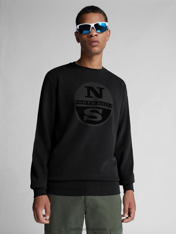 γρ North Sails άνδρες βιολογικό φλις φούτερ μαύρος NZP81326 είδη ένδυσης