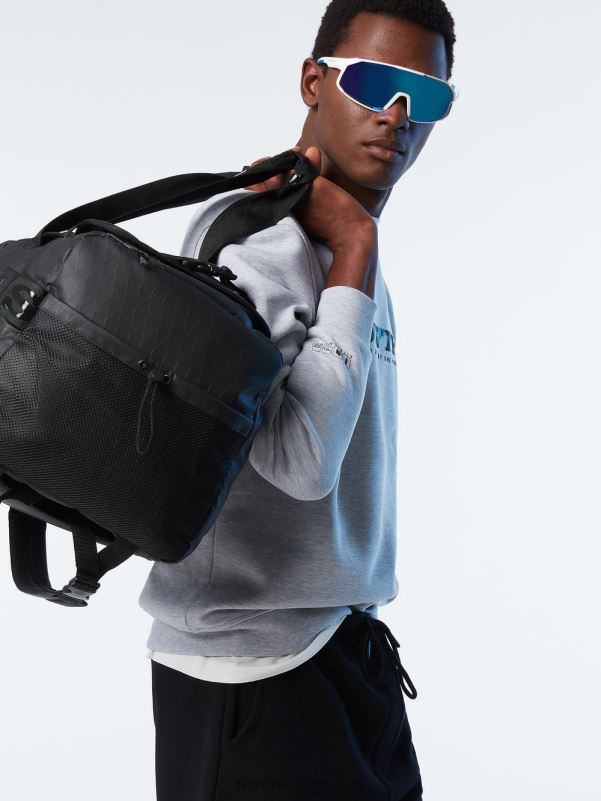 γρ North Sails άνδρες φούτερ με λαιμόκοψη γκρι μελανζέ NZP8258 είδη ένδυσης