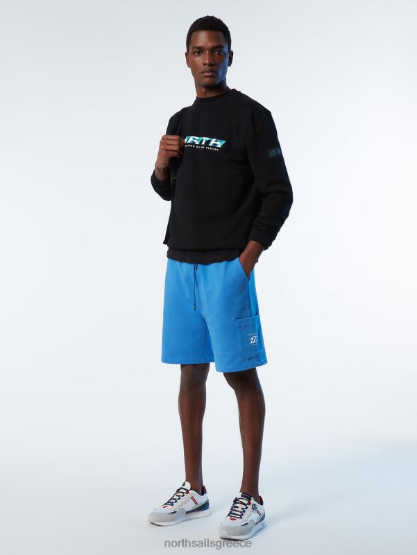 γρ North Sails άνδρες φούτερ με λαιμόκοψη μαύρος NZP8259 είδη ένδυσης