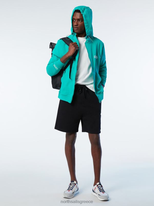 γρ North Sails άνδρες Φούτερ χαρταετός με φούτερ με φερμουάρ πράσινος NZP8261 είδη ένδυσης