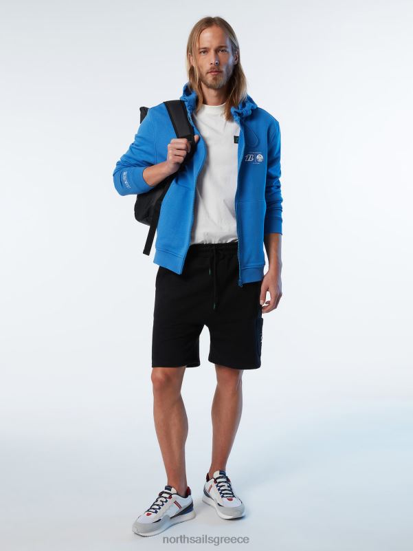 γρ North Sails άνδρες Φούτερ χαρταετός με φούτερ με φερμουάρ ψηφιακό μπλε NZP8262 είδη ένδυσης