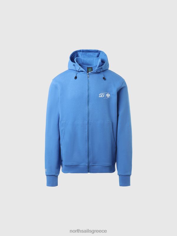 γρ North Sails άνδρες Φούτερ χαρταετός με φούτερ με φερμουάρ ψηφιακό μπλε NZP8262 είδη ένδυσης