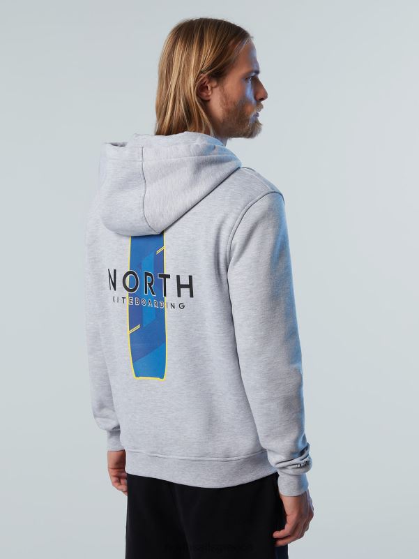 γρ North Sails άνδρες Φούτερ χαρταετός με φούτερ με φερμουάρ γκρι μελανζέ NZP8263 είδη ένδυσης