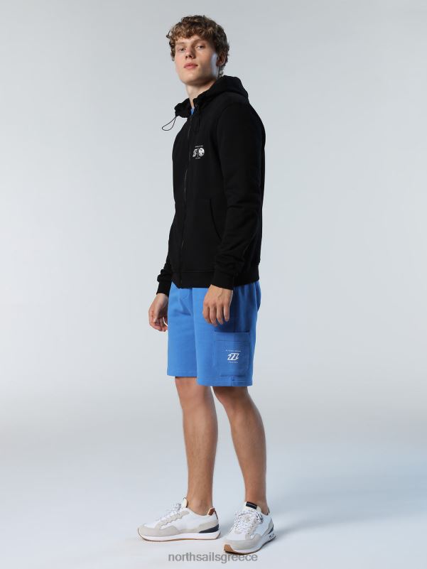 γρ North Sails άνδρες Φούτερ χαρταετός με φούτερ με φερμουάρ μαύρος NZP8264 είδη ένδυσης