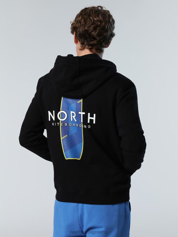 γρ North Sails άνδρες Φούτερ χαρταετός με φούτερ με φερμουάρ μαύρος NZP8264 είδη ένδυσης