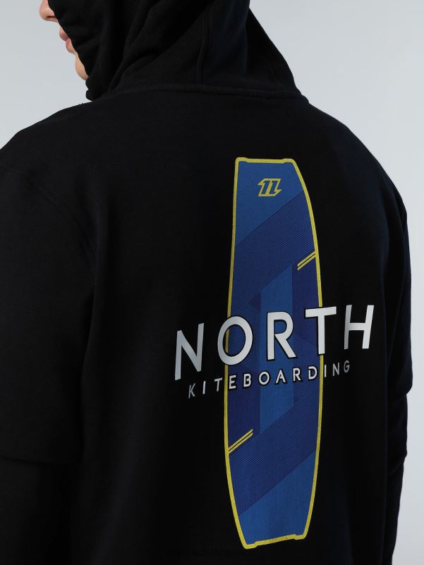 γρ North Sails άνδρες Φούτερ χαρταετός με φούτερ με φερμουάρ μαύρος NZP8264 είδη ένδυσης