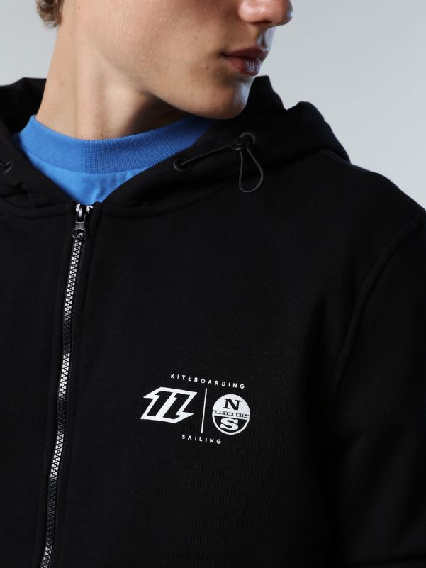 γρ North Sails άνδρες Φούτερ χαρταετός με φούτερ με φερμουάρ μαύρος NZP8264 είδη ένδυσης