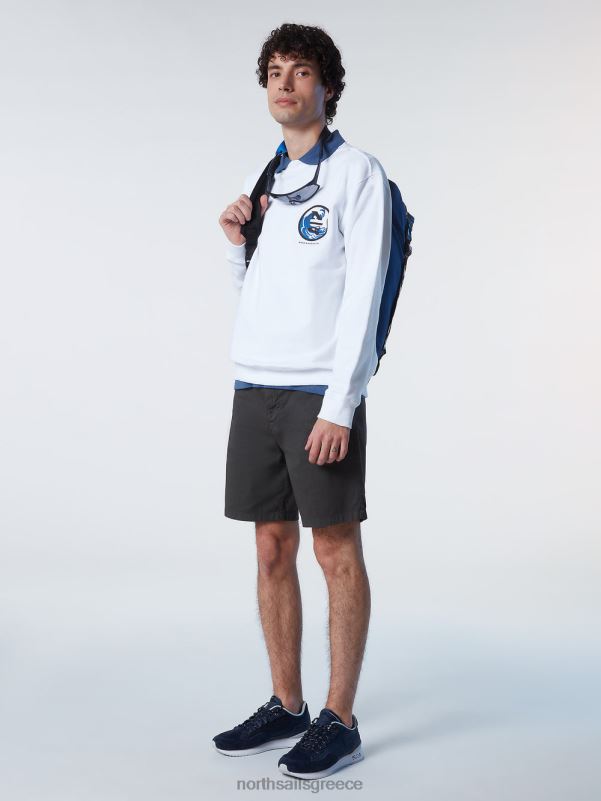 γρ North Sails άνδρες φούτερ με γραφικά στάμπα άσπρο NZP8266 είδη ένδυσης