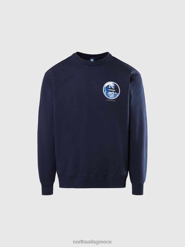 γρ North Sails άνδρες φούτερ με γραφικά στάμπα ναυτικό μπλε NZP8267 είδη ένδυσης