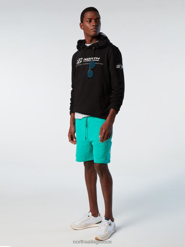 γρ North Sails άνδρες κουκούλα με κεντημένη κουκούλα μαύρος NZP8268 είδη ένδυσης