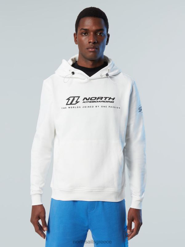 γρ North Sails άνδρες κουκούλα με κεντημένη κουκούλα άσπρο NZP8269 είδη ένδυσης