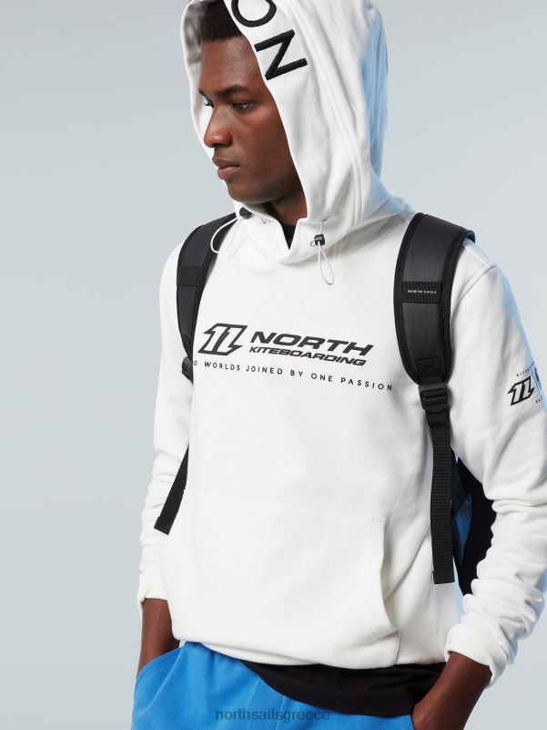 γρ North Sails άνδρες κουκούλα με κεντημένη κουκούλα άσπρο NZP8269 είδη ένδυσης